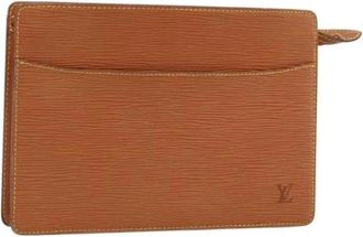 Louis Vuitton Pre-owned Epi Leather Clutch - Dames - Vintage Clutch - Bruin - ONE Size - Leer - Vintage