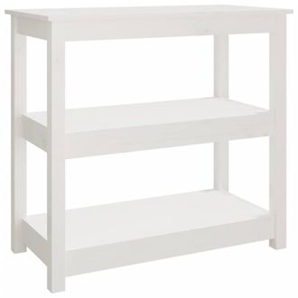 Berkfield Home Console Table White 80x40x74 cm Solid Wood Pine | Size: 80 x 40 x 74 cm