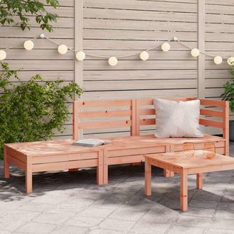 vidaXL Sof&aacute; De Jard&iacute;n De 3 Plazas Madera Maciza De Abeto Douglas Vidaxl