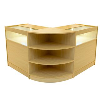 MonsterShop Theseus LED Shop Counter Set LM60 & 2 x B900 - Maple in Beige