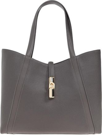 Furla panelled clasp tote bag - Grey