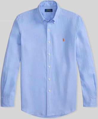 Polo Ralph Lauren Slim Fit Freizeithemd aus reinem Leinen in Bleu, Gr&ouml;&szlig;e XXL