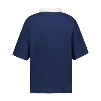 Kenzo Mens Gots Varsity Relax Polo - Kenzo Cotton Blue Ready-To-Wear T-Shirts