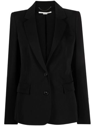 Stella McCartney single-breasted wool blazer - women - Wool/Spandex/Elastane/Viscose/Cotton - 50 - Black