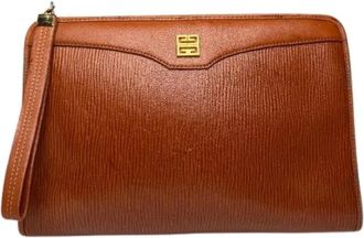 Givenchy Pre-owned Clutches, female, Orange, Size: ONE SIZE Pre-owned Leather clutches