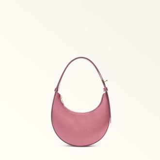 Furla Delizia Borsa Mini Blush Pink Rosa Pelle Di Vitello Piuma Metal Donna