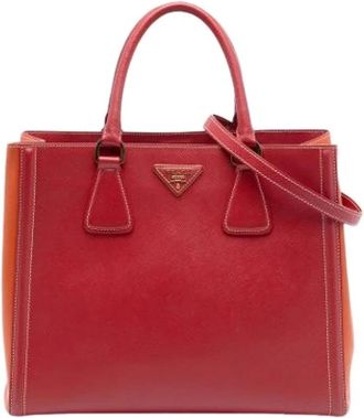 Prada Pre-owned Handbags, female, Red, Size: ONE SIZE Pre-owned Satchel
