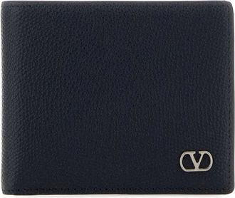 Valentino Garavani VLogo Signature Portemonnee - Heren - Portefeuilles - Blauw - ONE Size - Leer - Accessoires