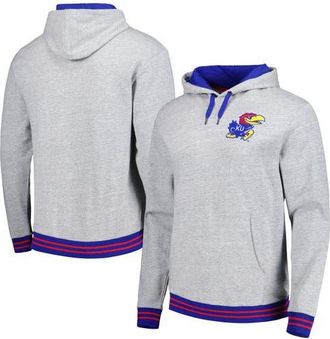 Mitchell & Ness Mens Mitchell & Ness Heather Gray Kansas Jayhawks Pullover Hoodie at Nordstrom, Size Medium