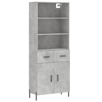 Berkfield Home Highboard Concrete Grey 69.5x34x180 cm Engineered Wood