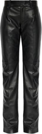 Dsquared2 Leren broek - Dames - Leren Broeken - Zwart - M - Leer - Broeken