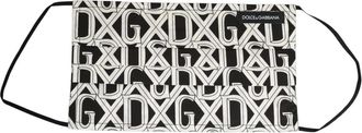 Dolce & Gabbana Mascarilla de Algod&oacute;n con Logo Monograma - Accessories - unisex - Negro - ONE SIZE