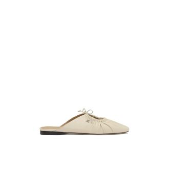Kazar Cr&egrave;me slides met vastgebonden bovenkant - Dames - Slip ons - Beige - 37 EU - Leer - Schoenen