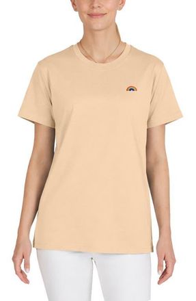 Dalix Womens Rainbow Jersey Relaxed Tee in Sand at Nordstrom, Size Xx-Large