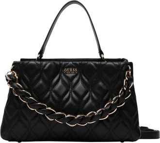 Guess Maxine 2 Comp Satchel - Dames - Handtassen - Zwart - ONE Size - Tassen