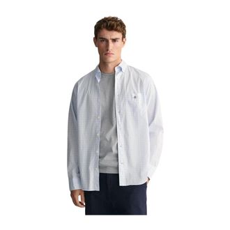 GANT Regular Fit Vichy Geruit Overhemd - Heren - Casual Overhemden - Blauw - 4XL - Katoen - Overhemden