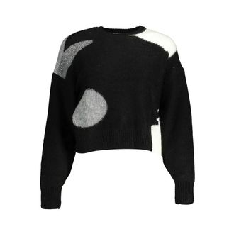 Desigual Round-neck Knitwear, female, Black, Size: XL Desigual Black Polyester Sweater