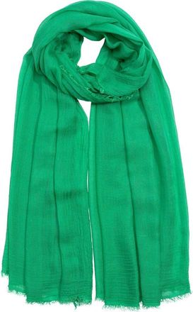 Echo Essential Modal-Silk Blend Crinkle Wrap in Leaf Green at Nordstrom
