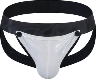 Generic Mens Sexy Open Front Underwear Low Waist Mesh Support Bikini Under Wear Thong Men Underwear for Bedroom (White, XL)