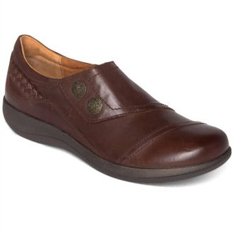 Aetrex Womens Karina Shoes In Brown