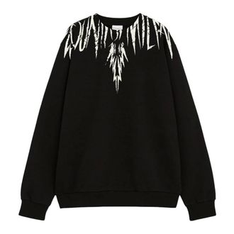 Marcelo Burlon Sweatshirts, male, Black, Size: 2XL Crewneck Sweatshirt