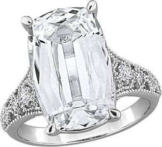 Rina Limor Silver 8.20 Ct. Tw. Lab-Grown Created White Sapphire Cocktail Ring