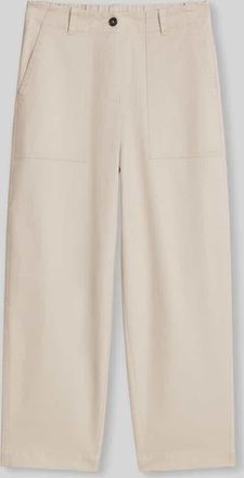 Marc O'Polo Barrel Fit Hose aus Baumwoll-Mix in Beige, Gr&ouml;&szlig;e 34