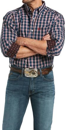 Ariat Wrinkle Free Vero Button Up Shirt In Dream Teal