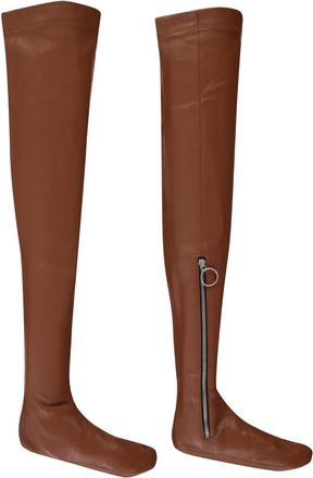 Cedric Charlier Calcetines hasta la rodilla con cremallera - Underwear - Mujer - Marr&oacute;n - S