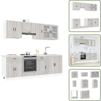 vidaXL Armadi in truciolato - vidaXL Set Mobili da Cucina 8 pz Kalmar Grigio Sonoma in Truciolato - Armadi da cucina 8 pezzi