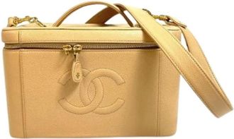 Chanel Pre-owned Leather chanel-bags - Dames - Vintage Handtas - Beige - ONE Size - Vintage