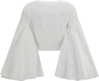 Jacquemus Womens Paysan Wrap Top White Cotton Shirt