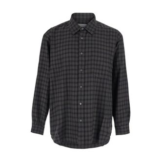 Dunst Overhemden, Heren, Groen, M, Polyester, Gestreepte Flanellen Shirt
