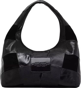 Marc Jacobs Womens Shoulder Bag Suede Patchwork Sack Black-Multicolour Leather Black/multicolour