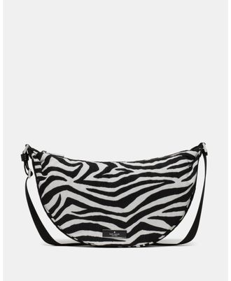 Kate Spade New York Womens Carter Zebra Sling Crossbody Bag - Black - One Size