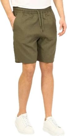 Emporio Armani Bermuda 211864 - Heren - Korte Broeken - Groen - M - Leer - Korte Broeken