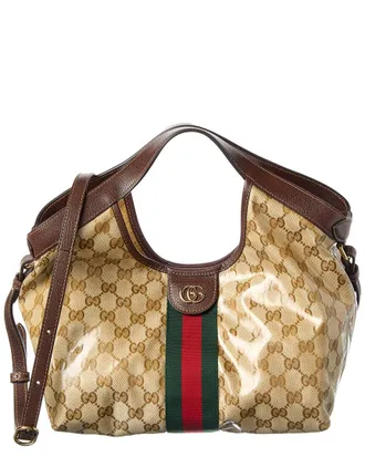 Gucci Giglio Small Canvas & Leather Tote