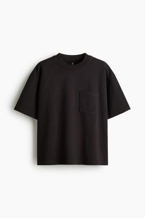 H&M Oversized Fit Printed T-shirt in Black at Nordstrom, Size X-Large