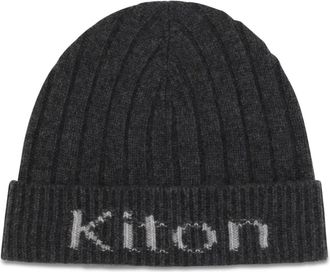 Kiton Berretto in maglia a coste di lana merino - - Accessories - unisex - Nero - ONE SIZE