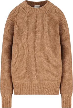Saint Laurent ribbed crew-neck sweater - Brown