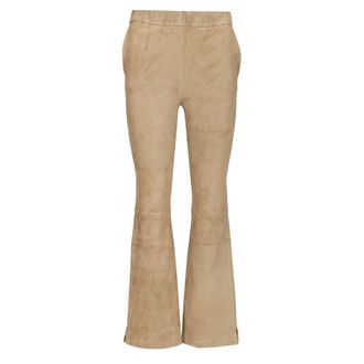 Arma Kamilla Suede Trousers - female - Arma - Leather Trousers - Beige - S - Trousers