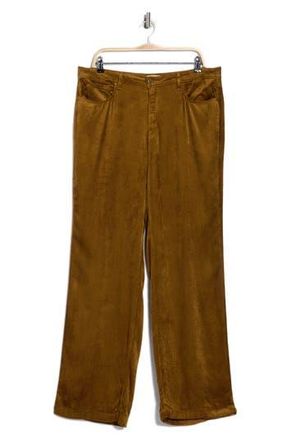 L'agence Scottie High Waist Wide Leg Corduroy Jeans in Bronze at Nordstrom Rack, Size 33