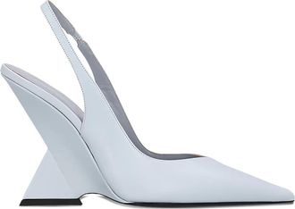 The Attico 105 mm Cheope slingback pumps met sleehak - Blauw