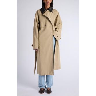 Bottega Veneta Water Repellent Cotton Trench Coat in 2549 Sahara at Nordstrom, Size 40