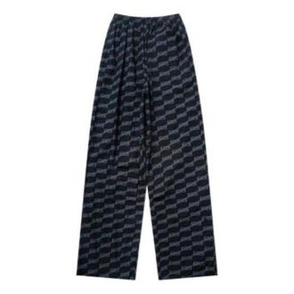 Balenciaga BB Monogram Pajama Pants Black Grey 658883TML361269