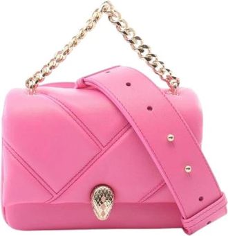 Bulgari Pre-owned Serpenti Cabochon Mini 2Way Handbag - Dames - Vintage Schoudertas - Roze - ONE Size - Leer - Vintage