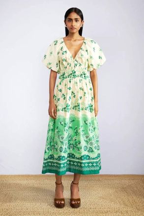 Banjanan Francesca Midi Dress In Wanderlust Jade