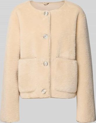 Marella Jacke mit Rundhalsausschnitt Modell CECIL in Offwhite, Größe 36