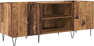 vidaXL Record Cabinet with Shelf with Door Old Wood 121 x 38 x 48 cm vidaXL