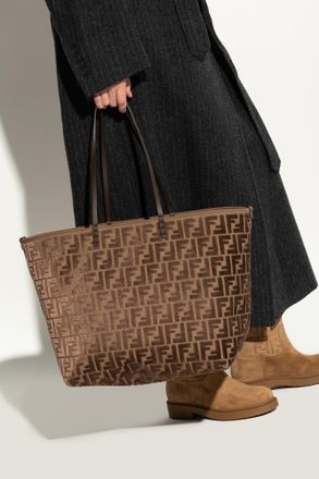 Fendi Roll Large Shopper Bag, Womens, Brown